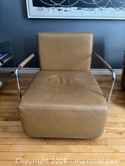 MaxSold Auction: MCM Postmodern Italian Leather and tubular chrome lounge chair - A - Toronto (Ontario, Canada) SELLER MANAGED Reseller Online Auction - Kempsell Crescent