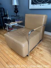 MaxSold Auction: MCM Postmodern Italian Leather and tubular chrome lounge chair - A - Toronto (Ontario, Canada) SELLER MANAGED Reseller Online Auction - Kempsell Crescent