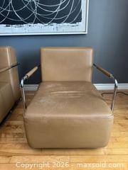 MaxSold Auction: MCM Postmodern Italian Leather and tubular chrome lounge chair -B - Toronto (Ontario, Canada) SELLER MANAGED Reseller Online Auction - Kempsell Crescent
