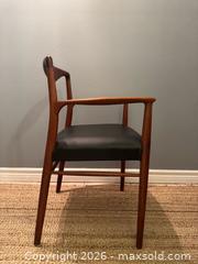 MaxSold Auction: Mid century modern Danish Teak and leather armchair - Toronto (Ontario, Canada) SELLER MANAGED Reseller Online Auction - Kempsell Crescent