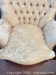 MaxSold Auction: Brocade Cream Chair  - Grimsby (Ontario, Canada) PARTNER MANAGED Downsizing Online Auction - Dorchester Drive              