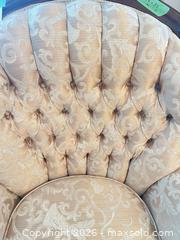 MaxSold Auction: Brocade Cream Chair  - Grimsby (Ontario, Canada) PARTNER MANAGED Downsizing Online Auction - Dorchester Drive              