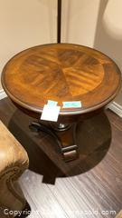 MaxSold Auction: Round wooden table - Grimsby (Ontario, Canada) PARTNER MANAGED Downsizing Online Auction - Dorchester Drive              