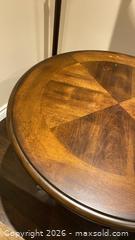 MaxSold Auction: Round wooden table - Grimsby (Ontario, Canada) PARTNER MANAGED Downsizing Online Auction - Dorchester Drive              