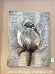 MaxSold Auction: Textured Canvas Art Flower  - Grimsby (Ontario, Canada) PARTNER MANAGED Downsizing Online Auction - Dorchester Drive              