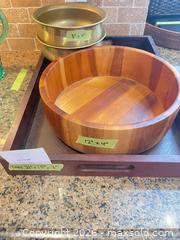 MaxSold Auction: Wooden Bowl, Tray and Metal Bowls  - Grimsby (Ontario, Canada) PARTNER MANAGED Downsizing Online Auction - Dorchester Drive              
