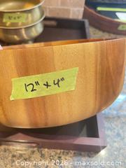 MaxSold Auction: Wooden Bowl, Tray and Metal Bowls  - Grimsby (Ontario, Canada) PARTNER MANAGED Downsizing Online Auction - Dorchester Drive              