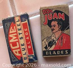 MaxSold Auction: 2 Packs of Unused 1930s Razor Blades & Vintage Vanity Set - Oak Bay (British Columbia, Canada) SELLER MANAGED Estate Sale Online Auction - Esplanade