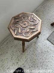 MaxSold Auction: Carved Wooden Stool - Oak Bay (British Columbia, Canada) SELLER MANAGED Estate Sale Online Auction - Esplanade