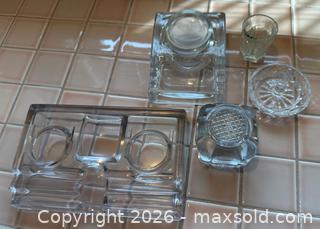 MaxSold Auction: Lot of 3 Glass Inkwells & other Glass - Oak Bay (British Columbia, Canada) SELLER MANAGED Estate Sale Online Auction - Esplanade