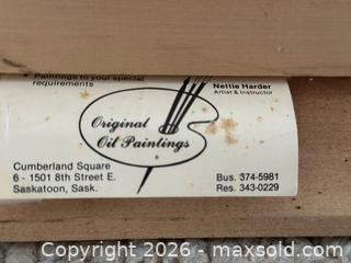 MaxSold Auction: Oil Painting by Nettie Harder 1982 - Oak Bay (British Columbia, Canada) SELLER MANAGED Estate Sale Online Auction - Esplanade