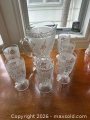MaxSold Auction: Vintage Jeanette Glass Iris & Herringbone Pitcher & 6 Tumblers - Oak Bay (British Columbia, Canada) SELLER MANAGED Estate Sale Online Auction - Esplanade