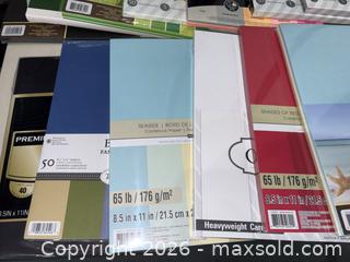 MaxSold Auction: Assorted 8.5 x 11 Cardstock & Scrapbook Paper, Multi-Color - Warwick (Rhode Island, USA) SELLER MANAGED Reseller Online Auction - Warwick Avenue