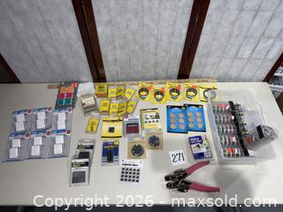 MaxSold Auction: Assorted Crafting Supplies Lot with Magnets, Tape, Eyelets, Punch - Warwick (Rhode Island, USA) SELLER MANAGED Reseller Online Auction - Warwick Avenue