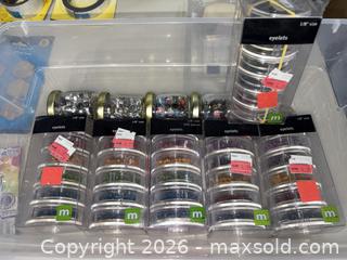 MaxSold Auction: Assorted Crafting Supplies Lot with Magnets, Tape, Eyelets, Punch - Warwick (Rhode Island, USA) SELLER MANAGED Reseller Online Auction - Warwick Avenue