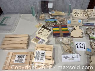 MaxSold Auction: Assorted Wooden Craft Shapes & Mini Pallets - Mixed Supplies - Warwick (Rhode Island, USA) SELLER MANAGED Reseller Online Auction - Warwick Avenue