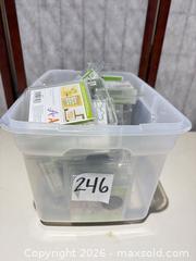 MaxSold Auction: Cricut Design/Cutting Cartridges Lot of 20 with Plastic Bin - Warwick (Rhode Island, USA) SELLER MANAGED Reseller Online Auction - Warwick Avenue