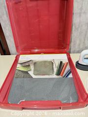 MaxSold Auction: Cricut EasyPress Mini Handheld Heat Press White/Light Blue - Warwick (Rhode Island, USA) SELLER MANAGED Reseller Online Auction - Warwick Avenue