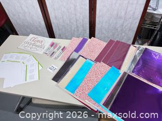 MaxSold Auction: Cricut Patterned Adhesive Vinyl Sheets with Pens & Decal - Warwick (Rhode Island, USA) SELLER MANAGED Reseller Online Auction - Warwick Avenue