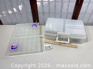 MaxSold Auction: Darice Clear Plastic Craft Organizer Set with Handle - Warwick (Rhode Island, USA) SELLER MANAGED Reseller Online Auction - Warwick Avenue