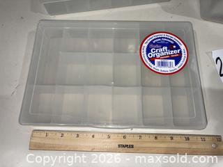 MaxSold Auction: Darice Clear Plastic Craft Organizer Set with Handle - Warwick (Rhode Island, USA) SELLER MANAGED Reseller Online Auction - Warwick Avenue