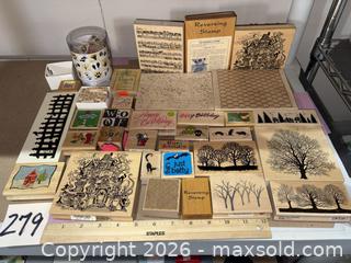 MaxSold Auction: Lot of 31–50 Wood-Mounted Rubber Stamps, Assorted Designs - Warwick (Rhode Island, USA) SELLER MANAGED Reseller Online Auction - Warwick Avenue
