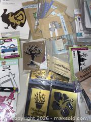 MaxSold Auction: Mixed Craft Dies, Embossing Folders, Stencils & Stickers Lot - Warwick (Rhode Island, USA) SELLER MANAGED Reseller Online Auction - Warwick Avenue