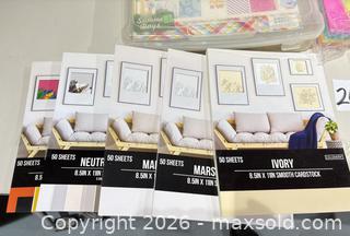 MaxSold Auction: Mixed Scrapbook & Cardstock Paper Lot - Assorted Brands, Multiple Sizes - Warwick (Rhode Island, USA) SELLER MANAGED Reseller Online Auction - Warwick Avenue
