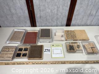 MaxSold Auction: Stampin' Up! Wood-Mounted Rubber Stamp Lot — Holiday & Icons - Warwick (Rhode Island, USA) SELLER MANAGED Reseller Online Auction - Warwick Avenue