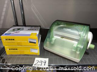 MaxSold Auction: Xyron 5" Creative Station (Manual Hand-Crank) - Warwick (Rhode Island, USA) SELLER MANAGED Reseller Online Auction - Warwick Avenue