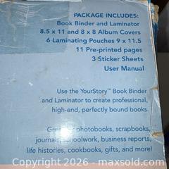 MaxSold Auction: YourStory Book Binder and Laminator, Fits up to 12" - Warwick (Rhode Island, USA) SELLER MANAGED Reseller Online Auction - Warwick Avenue