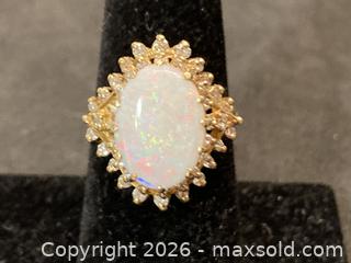 MaxSold Auction: 18KT Opal and Diamond Ring - North Vancouver (British Columbia, Canada) PARTNER MANAGED Downsizing Online Auction - 14th Street West