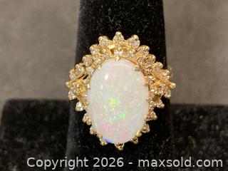 MaxSold Auction: 18KT Opal and Diamond Ring - North Vancouver (British Columbia, Canada) PARTNER MANAGED Downsizing Online Auction - 14th Street West