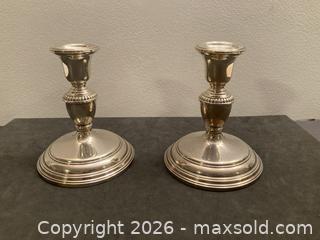 MaxSold Auction: Pair Birks Sterling Silver Candle Holders - North Vancouver (British Columbia, Canada) PARTNER MANAGED Downsizing Online Auction - 14th Street West
