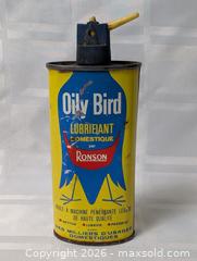 MaxSold Auction: Oily Bird Collector Tin man cave item  - South Frontenac (Ontario, Canada) SELLER MANAGED Downsizing Online Auction - Battersea Road