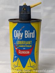MaxSold Auction: Oily Bird Collector Tin man cave item  - South Frontenac (Ontario, Canada) SELLER MANAGED Downsizing Online Auction - Battersea Road