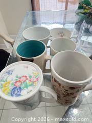MaxSold Auction: Porcelain Printed Cups with Turquoise Interior, Lot of 4–6 - Welland (Ontario, Canada) SELLER MANAGED Reseller Online Auction -  Stern Drive