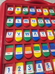 MaxSold Auction: Red Plastic Educational Toy with Handle - Alphabet, Numbers, Shapes - Welland (Ontario, Canada) SELLER MANAGED Reseller Online Auction -  Stern Drive