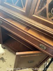 MaxSold Auction: Solid Wood Dark Brown China Cabinet / Hutch with Glass Doors - Welland (Ontario, Canada) SELLER MANAGED Reseller Online Auction -  Stern Drive