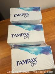 MaxSold Auction: Tampax Menstrual Cup, Heavy Flow, Lot of 3 - Welland (Ontario, Canada) SELLER MANAGED Reseller Online Auction -  Stern Drive