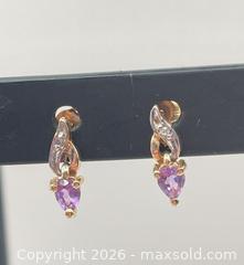 MaxSold Auction: 10k Gold Stud Earrings with Purple Amethyst Stones - Ottawa (Ontario, Canada) SELLER MANAGED Reseller Online Auction -  Decarie Drive