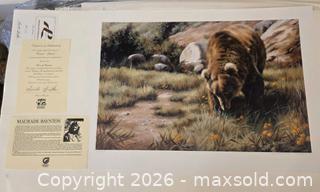 MaxSold Auction: Foraging Grizzly by Maurade Baynton - 1989 - Limited Ediition Print 508/2000 - Vancouver (British Columbia, Canada) PARTNER MANAGED Commercial Liquidation Online Auction -  East Hastings