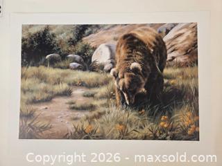 MaxSold Auction: Foraging Grizzly by Maurade Baynton - 1989 - Limited Ediition Print 508/2000 - Vancouver (British Columbia, Canada) PARTNER MANAGED Commercial Liquidation Online Auction -  East Hastings