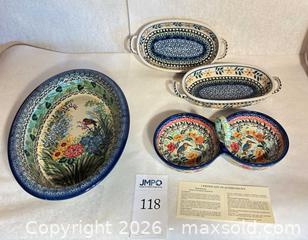 MaxSold Auction: Handpainted Polish Pottery - Fremont (California, USA) PARTNER MANAGED Estate Sale Online Auction - Las Palmas Avenue