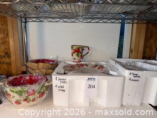 MaxSold Auction: Temptations “Figural Fruit” Strawberries Dinnerware - Fremont (California, USA) PARTNER MANAGED Estate Sale Online Auction - Las Palmas Avenue