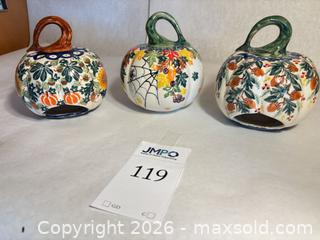 MaxSold Auction: Trio of Porcelain Jack-o-Lanterns - Fremont (California, USA) PARTNER MANAGED Estate Sale Online Auction - Las Palmas Avenue