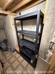 MaxSold Auction: Black Plastic 4-Tier Shelving # 1 - Markham (Ontario, Canada) SELLER MANAGED Moving Online Auction - Winter Creek Crescent