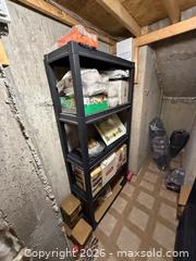 MaxSold Auction: Black Plastic 4-Tier Shelving # 2 - Markham (Ontario, Canada) SELLER MANAGED Moving Online Auction - Winter Creek Crescent