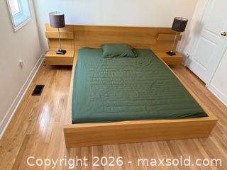 MaxSold Auction: IKEA Malm Queen Platform Bed Frame with Floating Nightstands - Markham (Ontario, Canada) SELLER MANAGED Moving Online Auction - Winter Creek Crescent