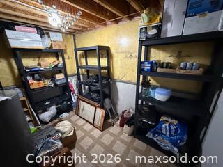 MaxSold Auction: Lot of 3 Black Plastic Shelving - Markham (Ontario, Canada) SELLER MANAGED Moving Online Auction - Winter Creek Crescent